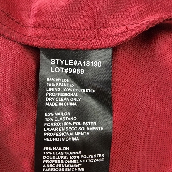 NWT Betsy & Adam Mock Open-Back Burgandy Lace Gown Size 10 - Picture 4 of 15